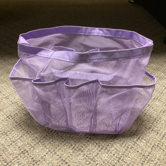 Prime Line Purple Mesh Bath Shower Caddy with Handle - Picture 3 of 11